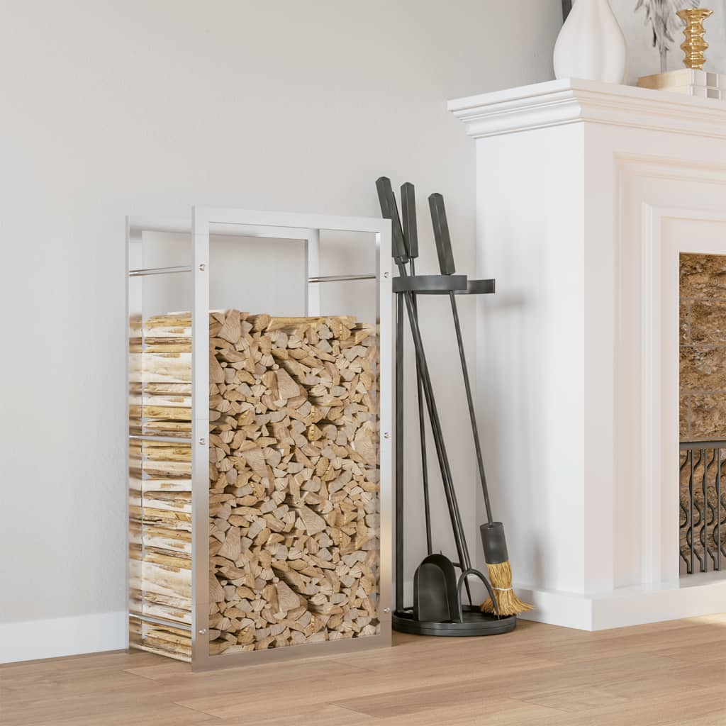 Étagère À Bois De Chauffage Mat Acier