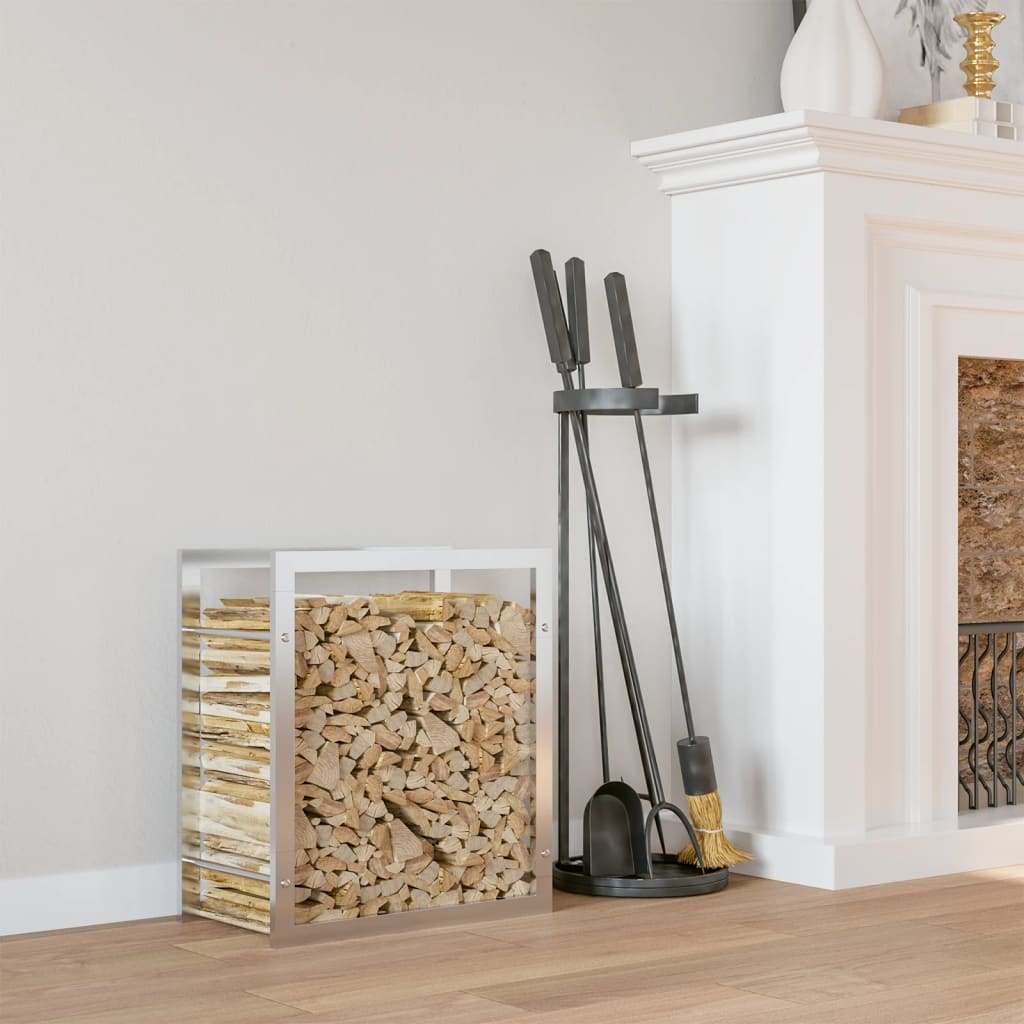 Étagère À Bois De Chauffage Mat Acier