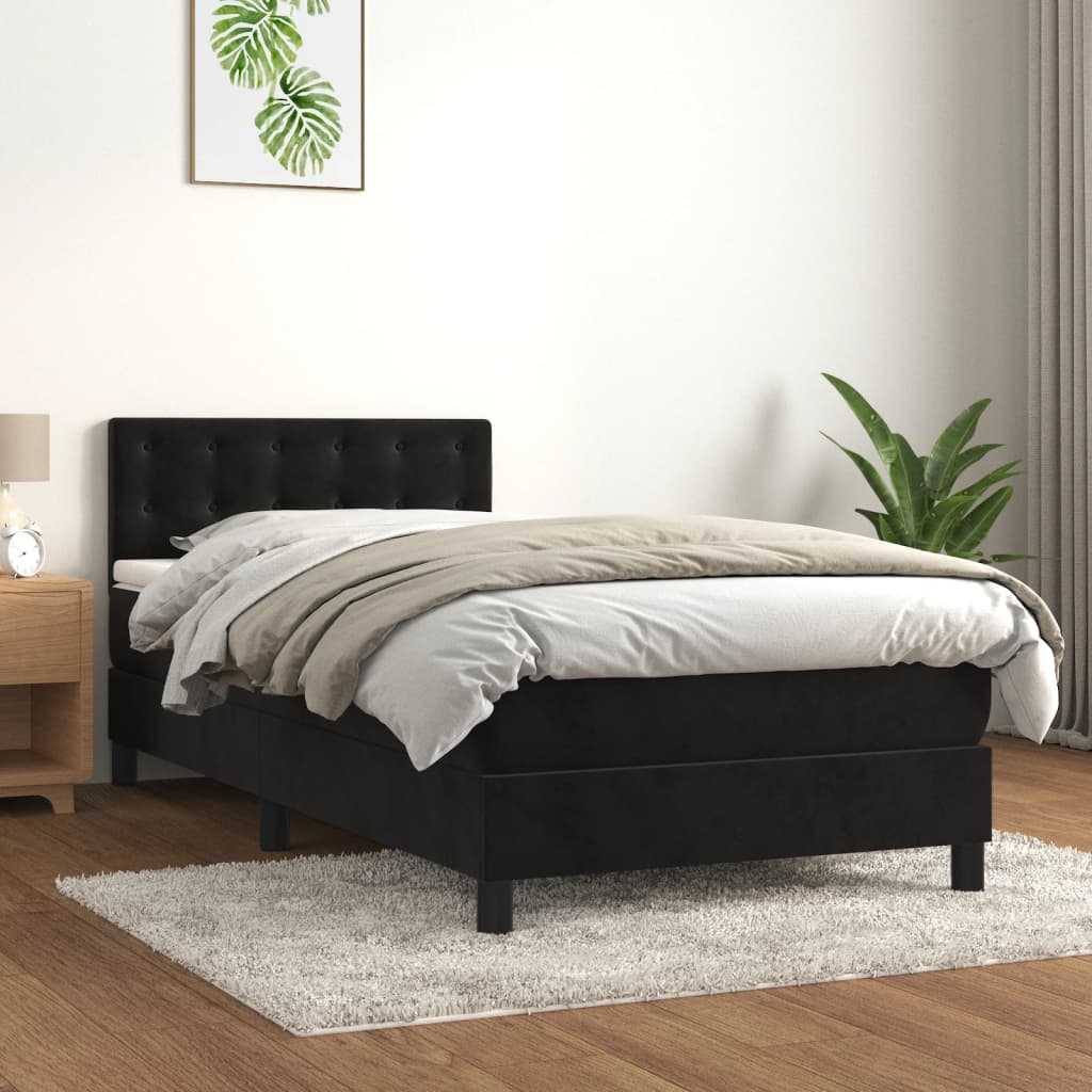 Lit À Ressorts Avec Matelas Velours