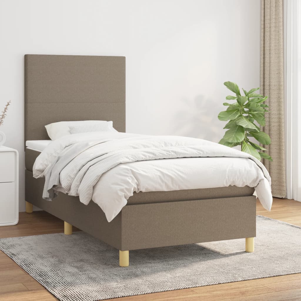 Sommier À Lattes De Lit Avec Matelas 100X200Cm Tissu