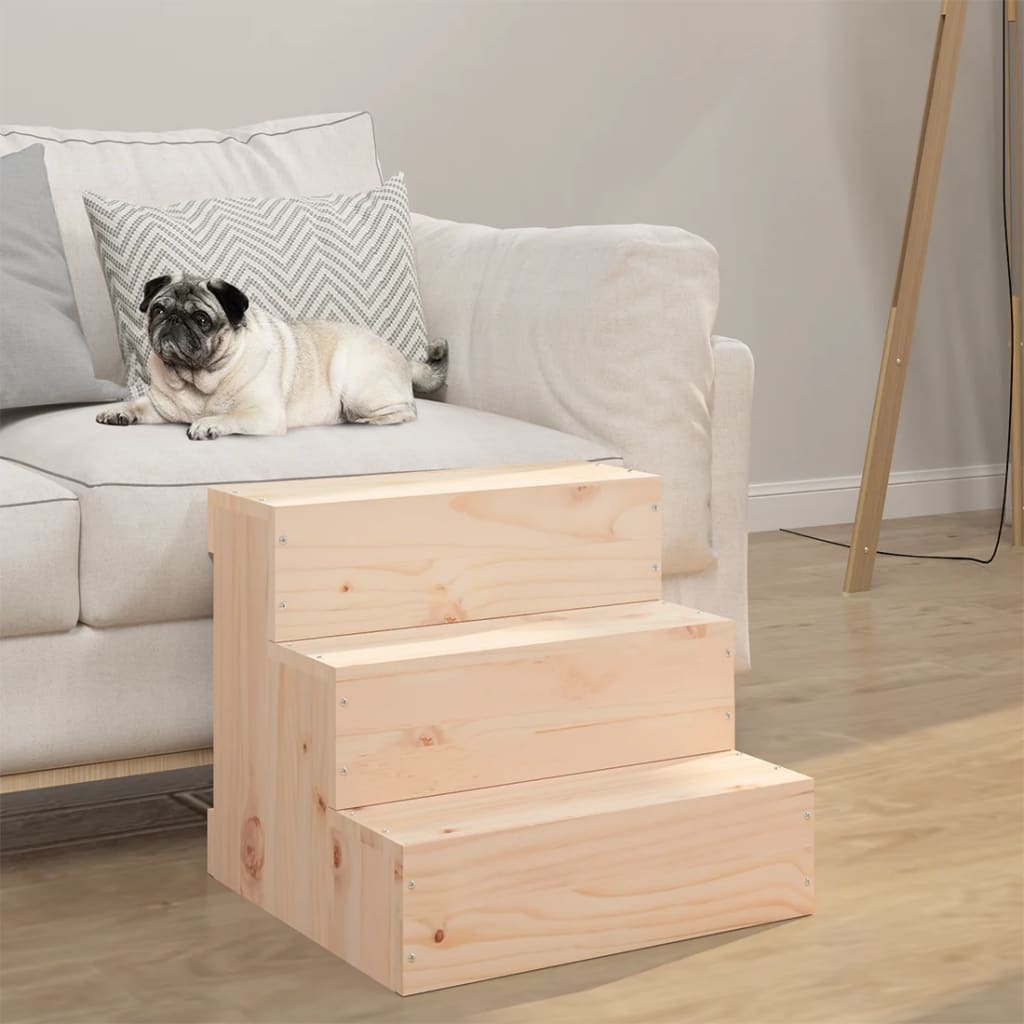 Escalier Pour Animaux De Compagnie 40X37,5X35 Cm Bois De Pin