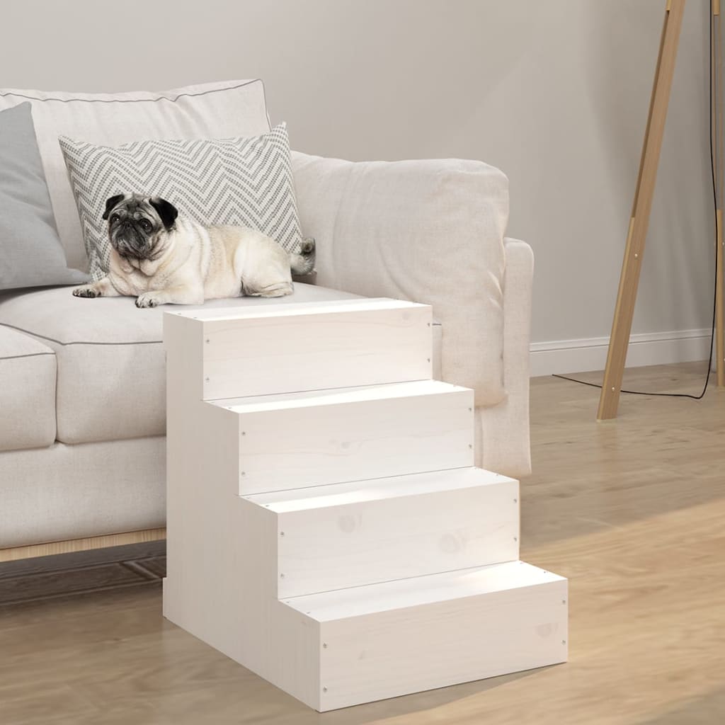 Escalier Pour Animaux De Compagnie 40X37,5X35 Cm Bois De Pin