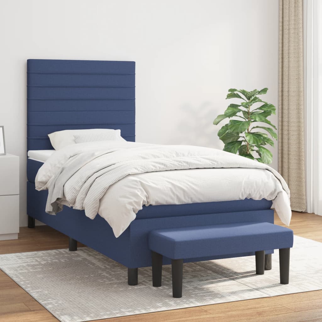 Sommier À Lattes De Lit Avec Matelas Tissu