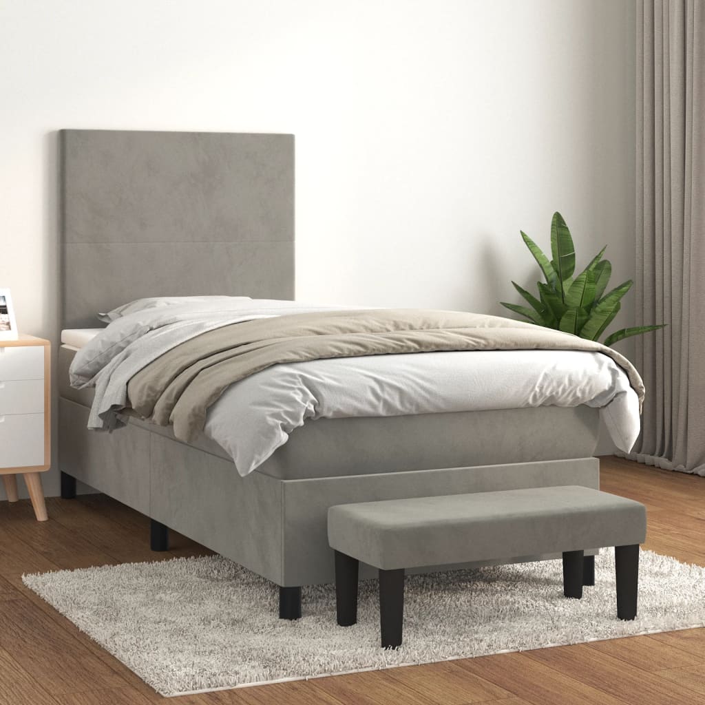 Sommier À Lattes De Lit Avec Matelas Velours