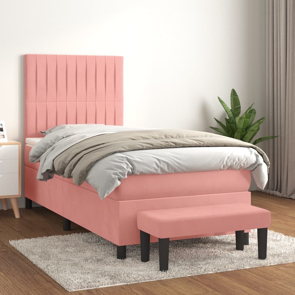 Sommier À Lattes De Lit Avec Matelas Velours