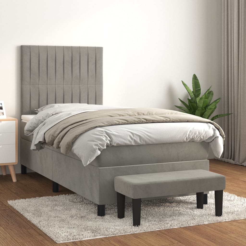 Sommier À Lattes De Lit Avec Matelas Velours