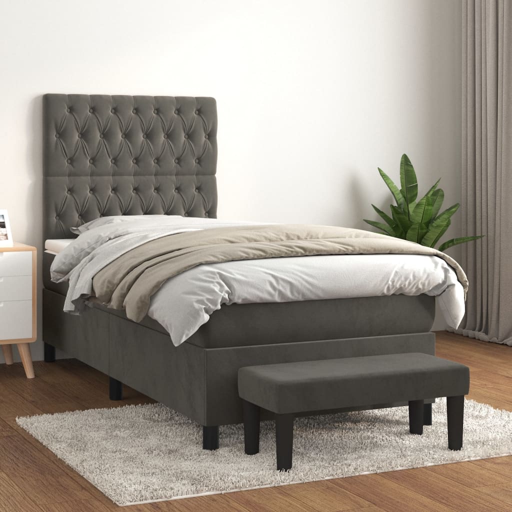 Sommier À Lattes De Lit Avec Matelas Velours