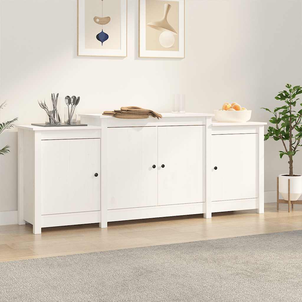 Buffet 164X37X68 Cm Bois Massif De Pin