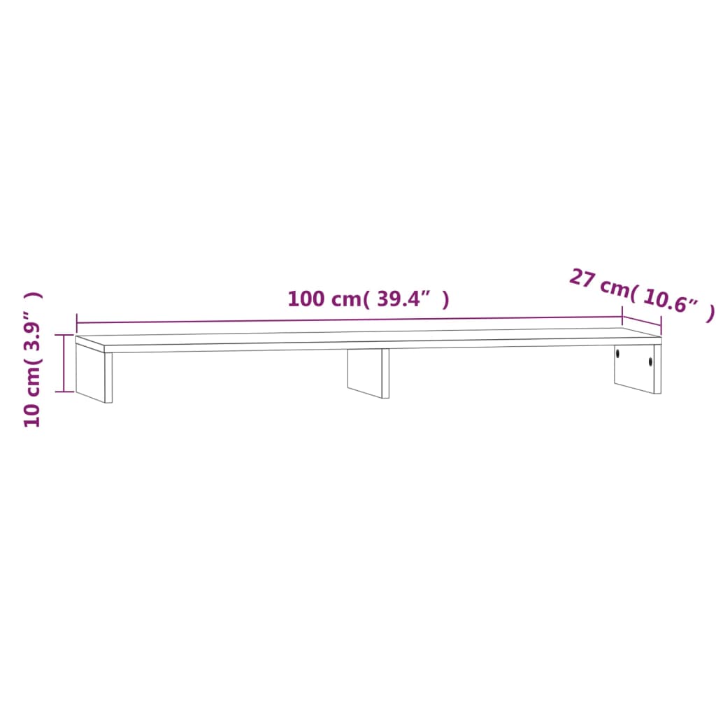 Support Pour Moniteur Bois De Pin Solide