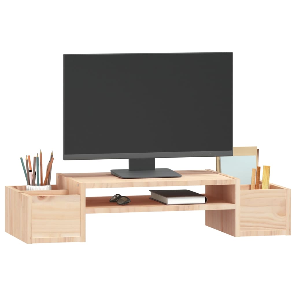 Support Pour Moniteur 70X27,5X15 Cm Bois De Pin Solide