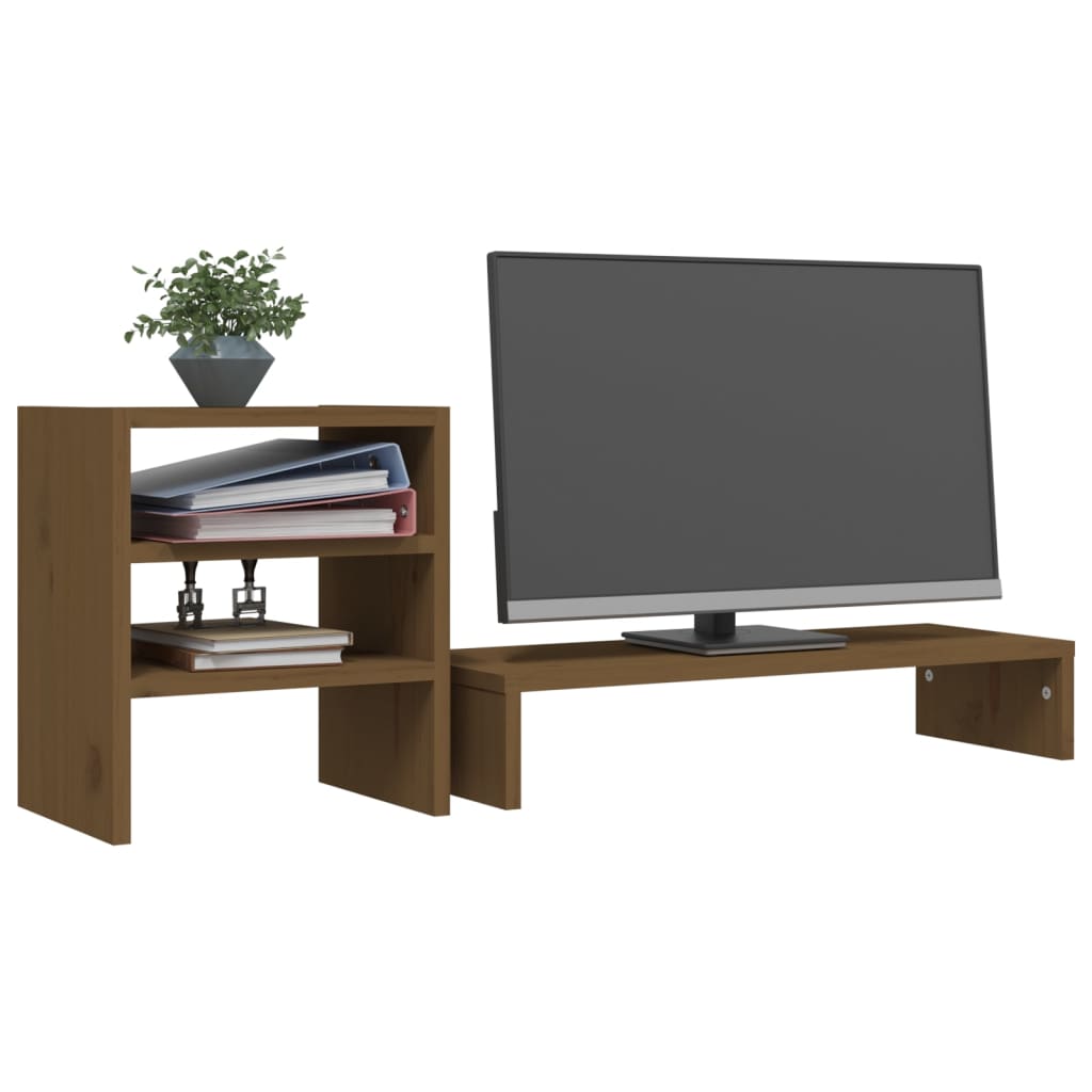 Support De Moniteur 81X20X30 Cm Bois De Pin Solide