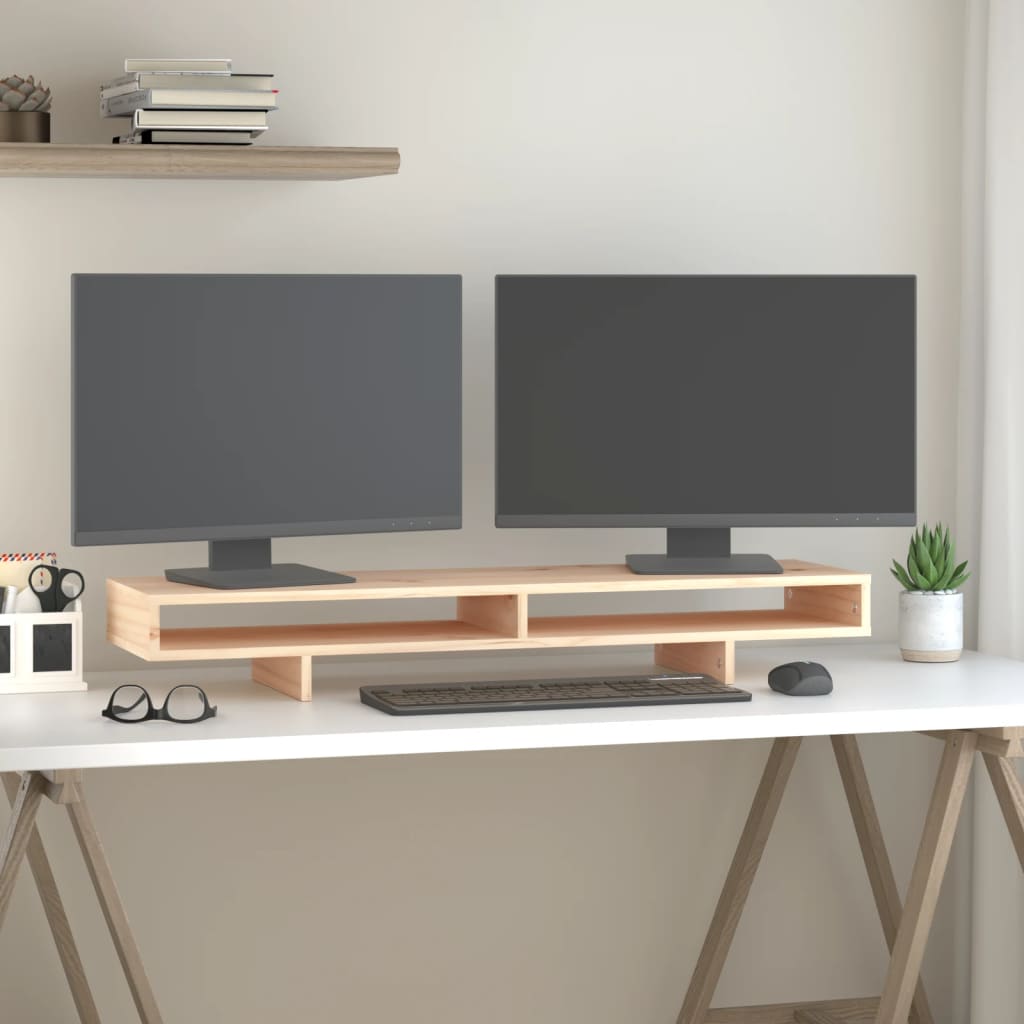 Support Pour Moniteur Bois De Pin Solide