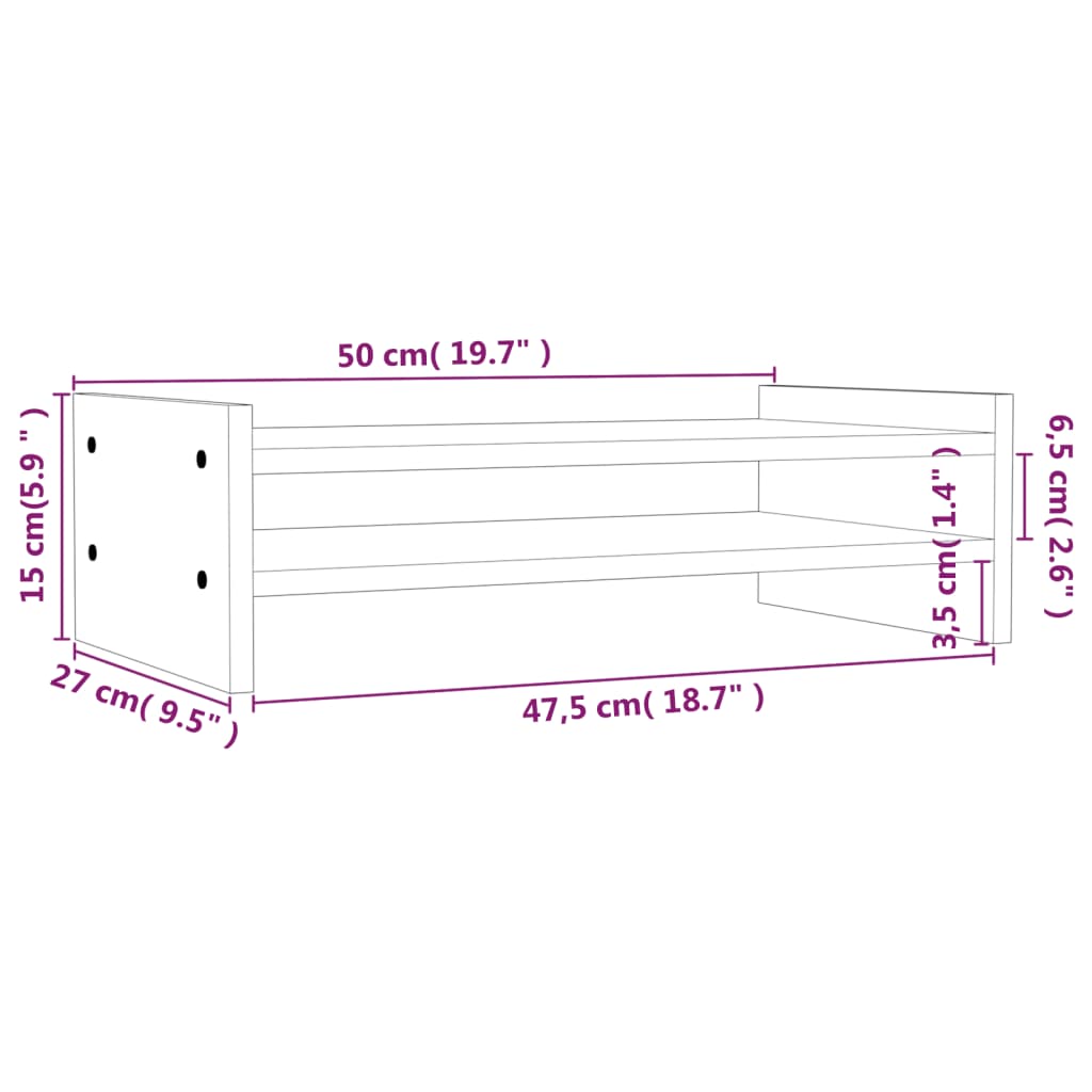 Support Pour Moniteur Bois De Pin Solide
