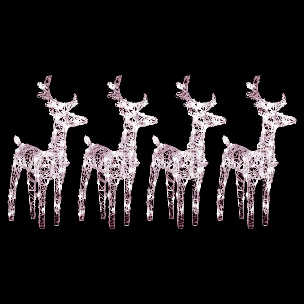 Rennes De Noël 6 Pcs 240 Led Acrylique