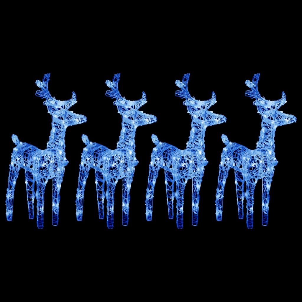 Rennes De Noël 6 Pcs 240 Led Acrylique
