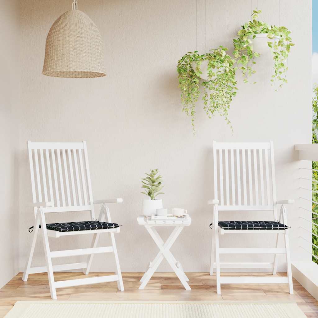 Coussins De Chaise De Jardin Lot De 6 Carreaux Rouges 40X40X3Cm