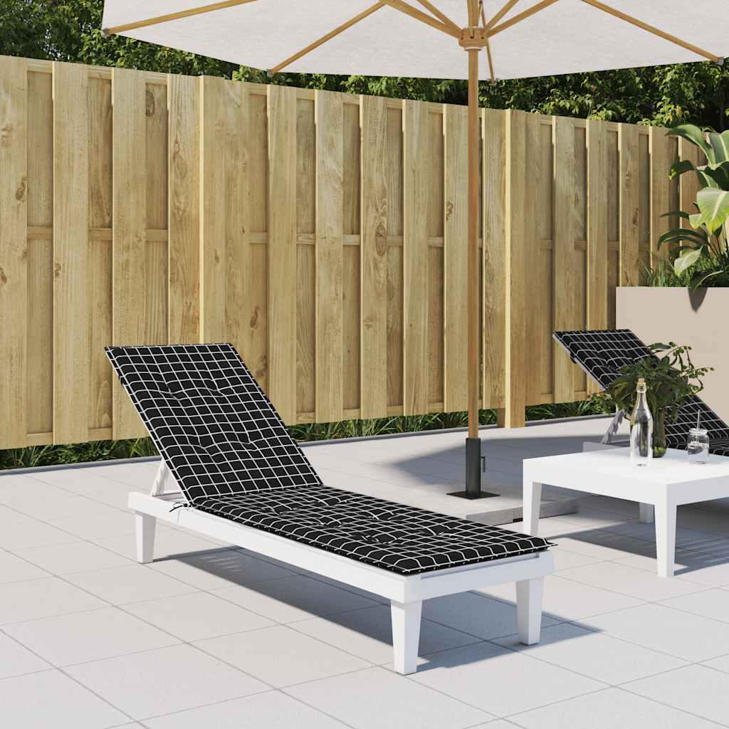 Coussin De Chaise De Terrasse Carreaux Rouge (75+105)X50X4 Cm