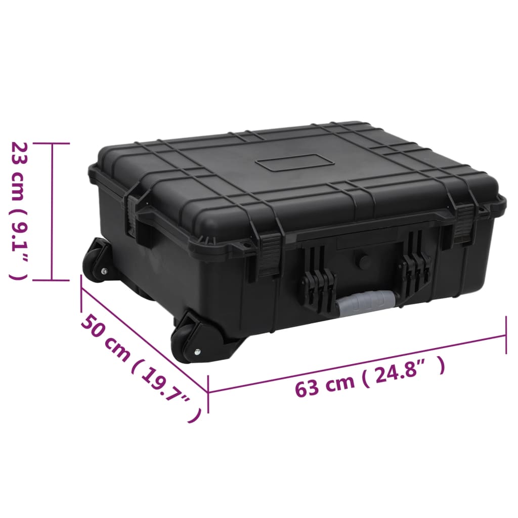 Valise De Vol À Roulettes Noir 63X50X23 Cm Pp