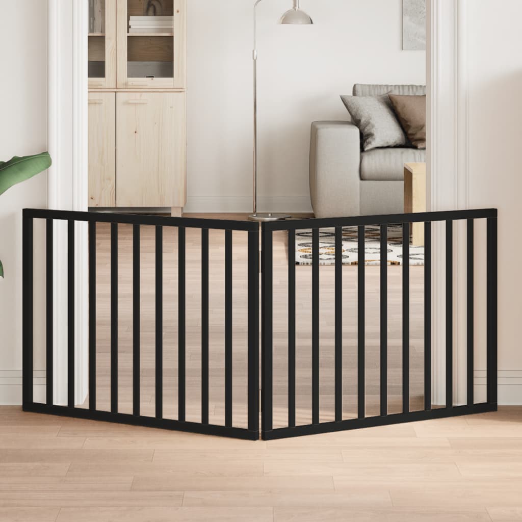 Barrière Pour Chien Pliable 3 Panneaux 150 Cm Bois De Peuplier