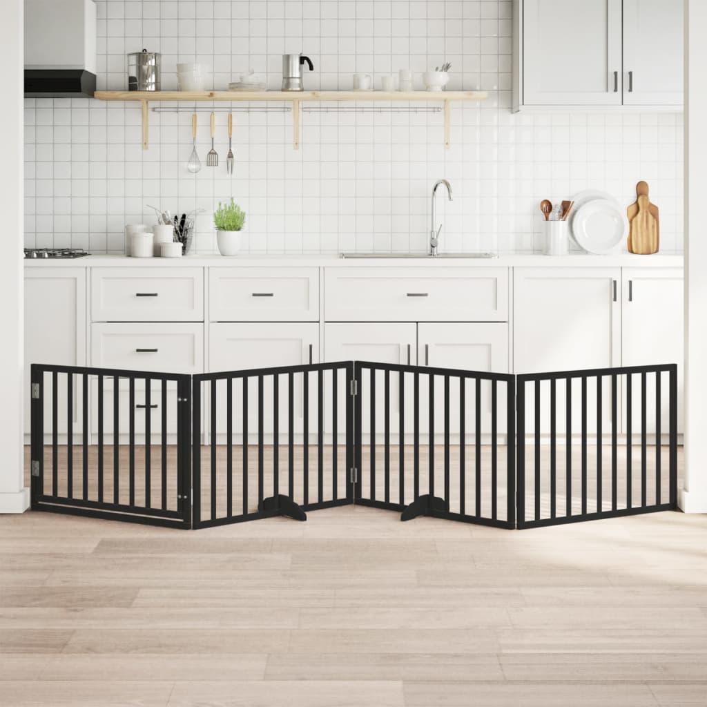 Barrière Pour Chien Pliable 3 Panneaux 150 Cm Bois De Peuplier