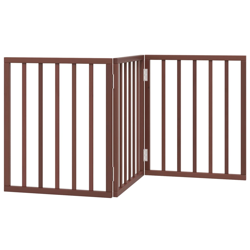 Barrière Pour Chien Pliable 3 Panneaux 150 Cm Bois De Peuplier