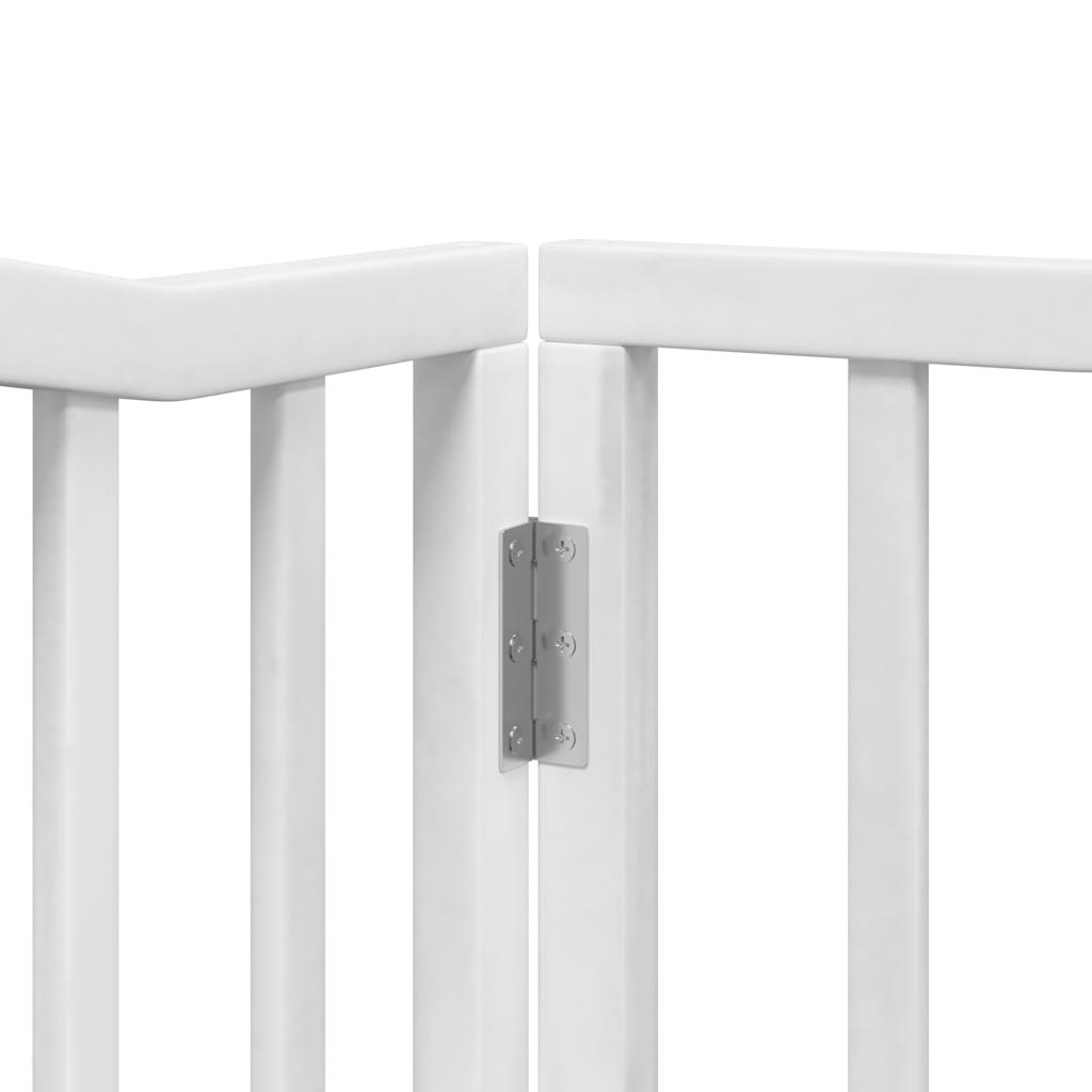 Barrière Pour Chiens Et Porte 4 Panneaux Bois De Peuplier