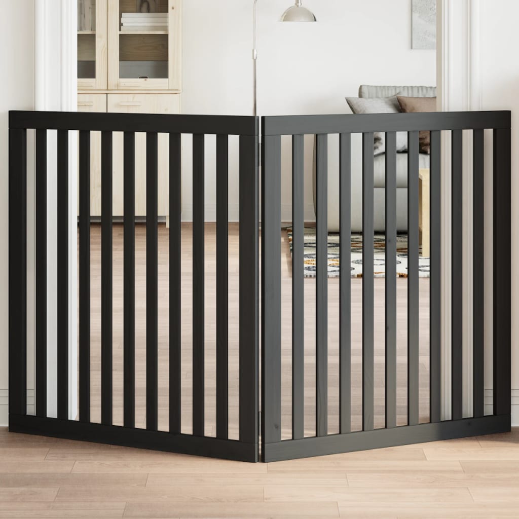 Barrière Pour Chien Pliable 3 Panneaux 150 Cm Bois De Peuplier