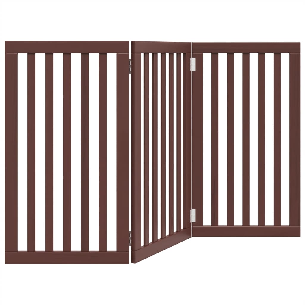 Barrière Pour Chien Pliable 3 Panneaux 150 Cm Bois De Peuplier