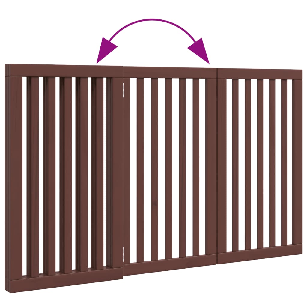 Barrière Pour Chien Pliable 3 Panneaux 150 Cm Bois De Peuplier