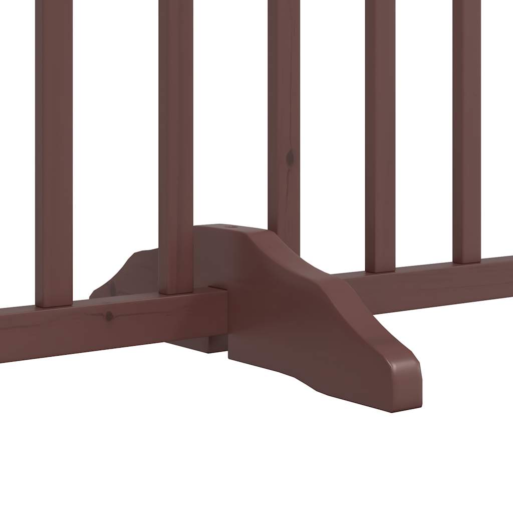 Barrière Pour Chiens Avec Porte 4 Panneaux Bois De Sapin Massif