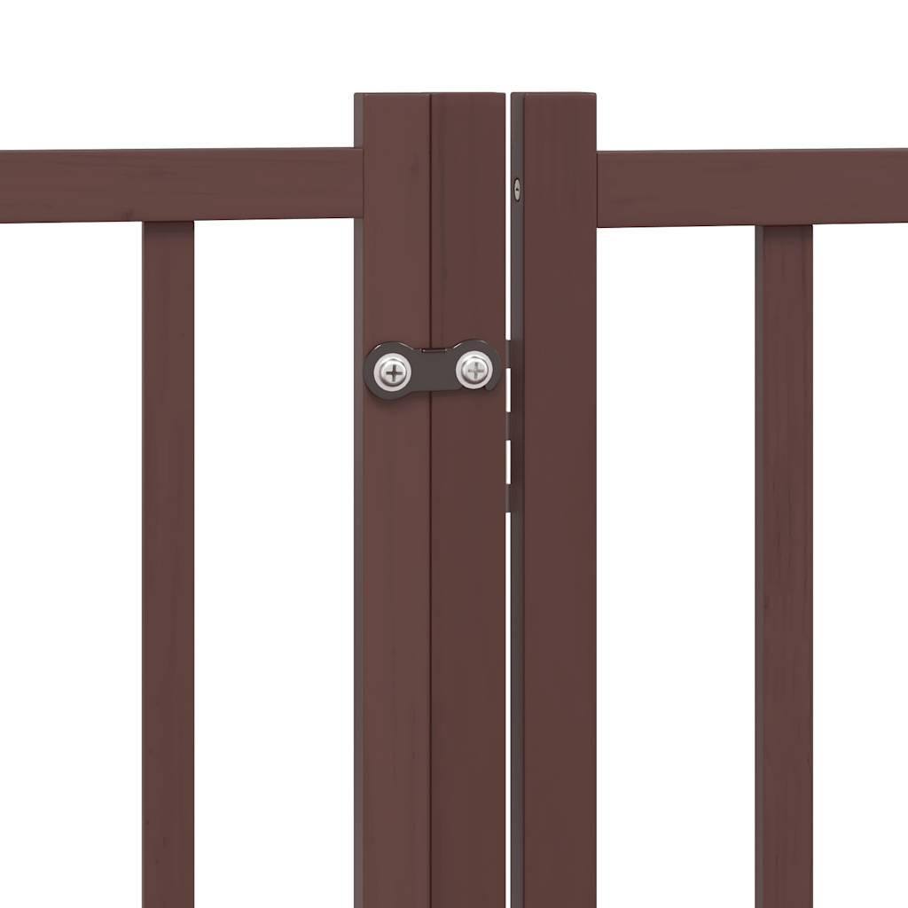 Barrière Pour Chiens Avec Porte 4 Panneaux Bois De Sapin Massif