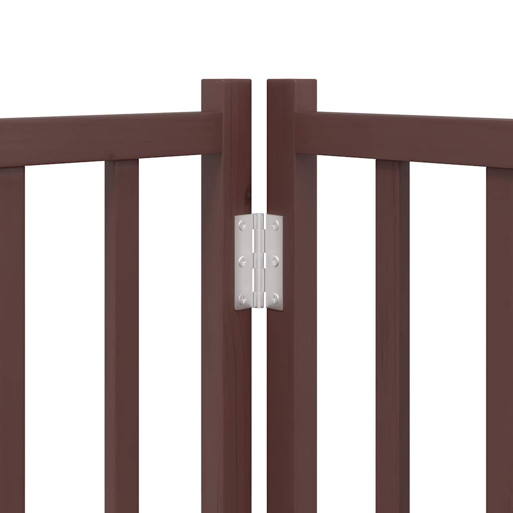 Barrière Pour Chiens Avec Porte 4 Panneaux Bois De Sapin Massif