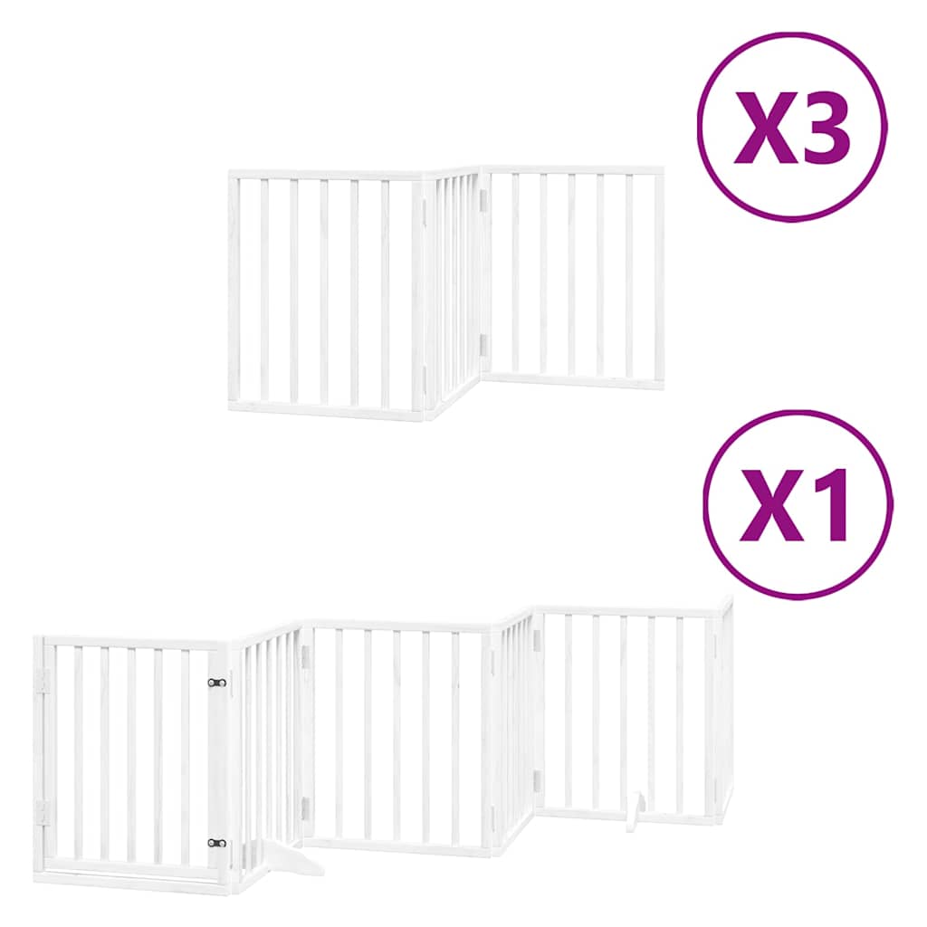 Barrière Pour Chien Porte Pliable 15 Panneaux Bois De Peuplier