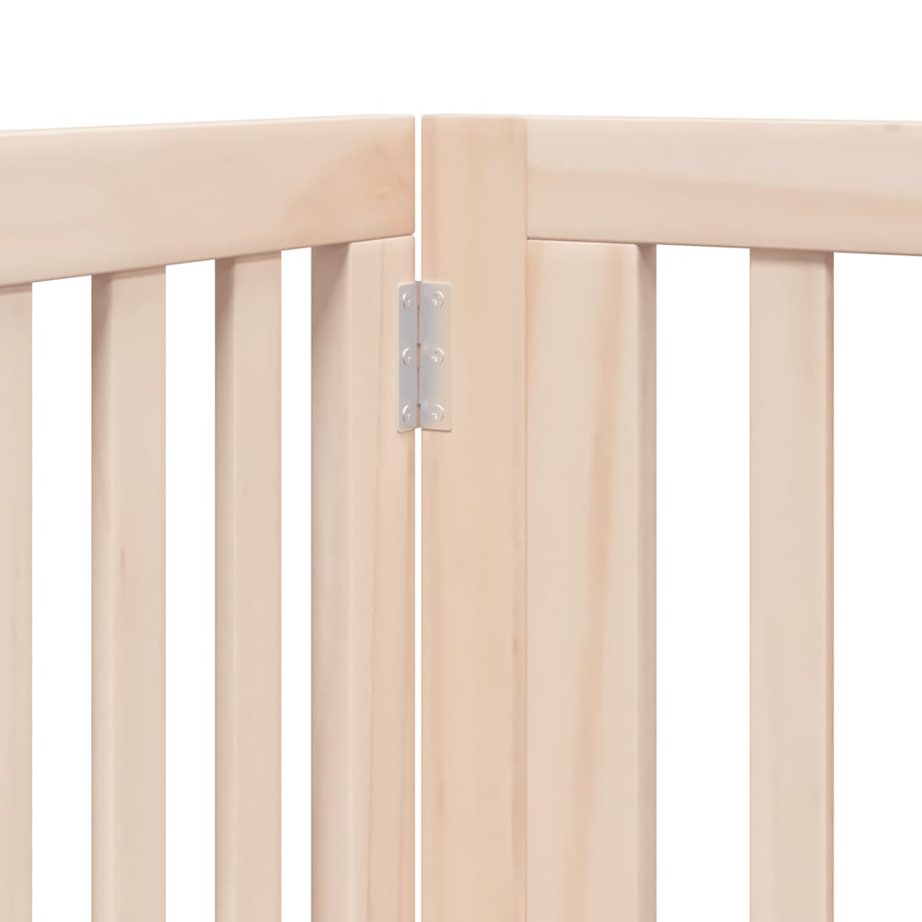 Barrière Pour Chien Avec Porte Pliable 6 Panneaux Bois Peuplier
