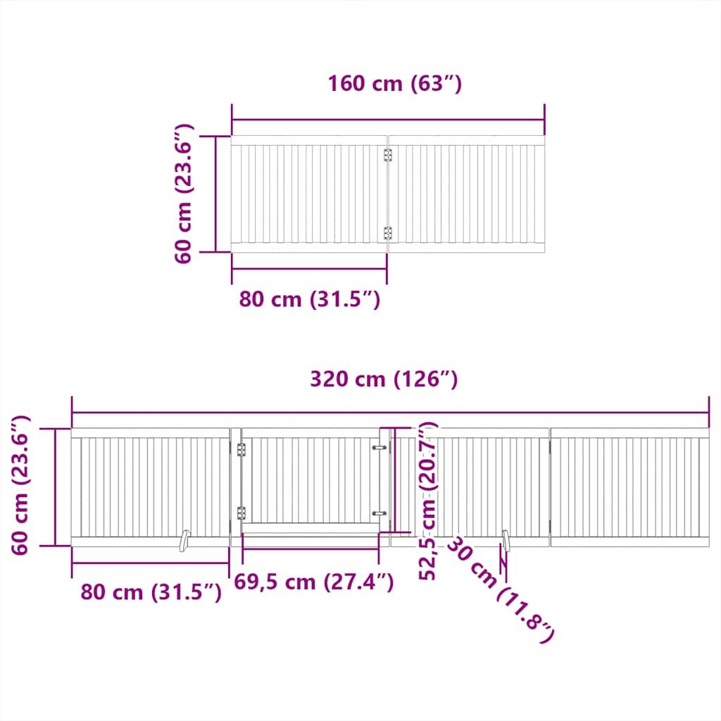Barrière Pour Chien Avec Porte Pliable 6 Panneaux Bois Peuplier