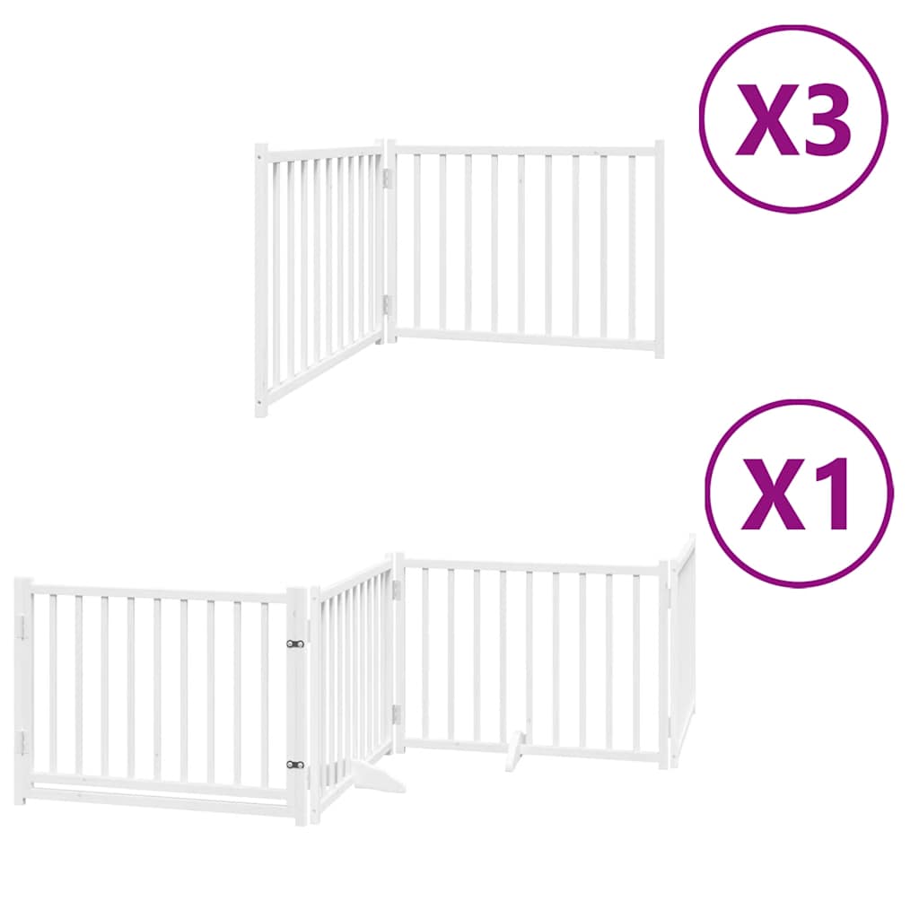 Barrière Pour Chien Porte Pliable 10 Panneaux Bois De Peuplier