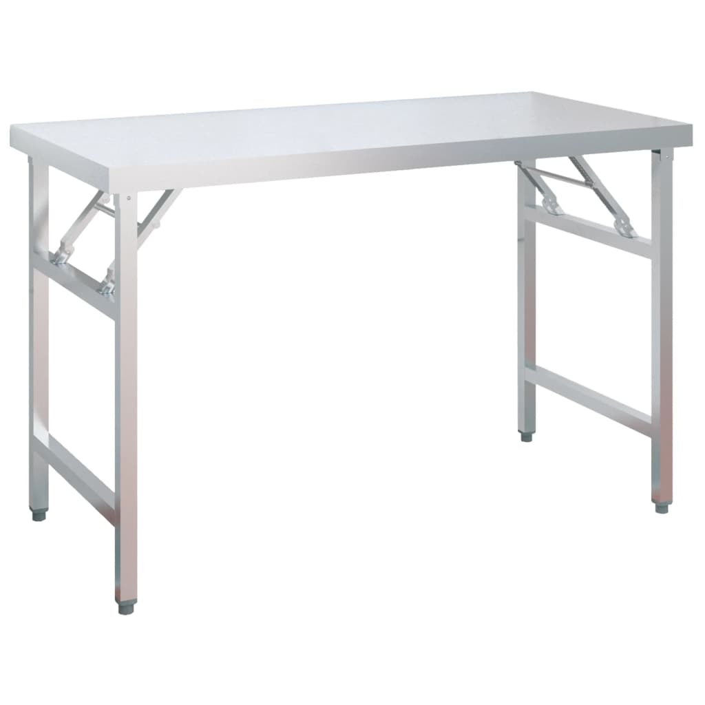 Table De Travail De Cuisine Avec Étagère Inox