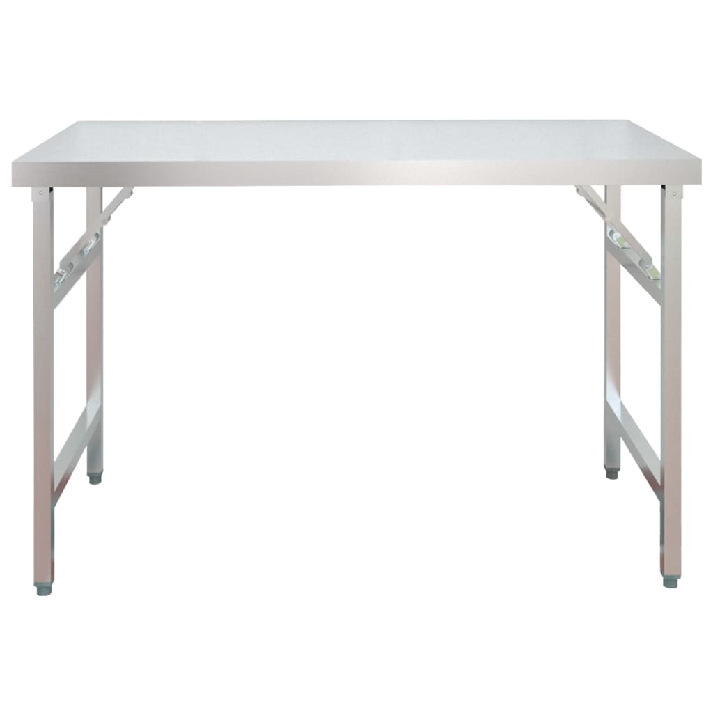 Table De Travail De Cuisine Avec Étagère Inox