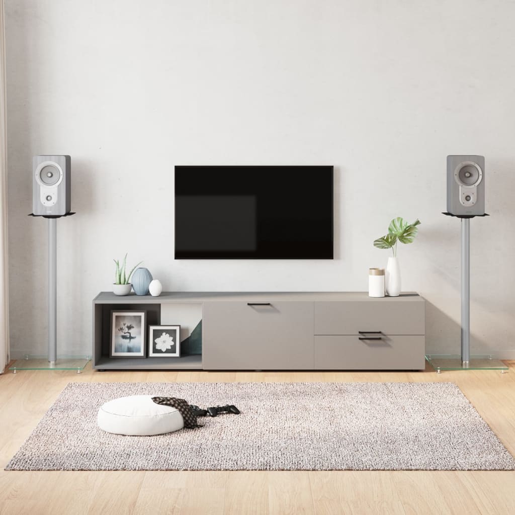 Supports De Haut-Parleurs 2 Pcs É Verre Trempé 1 Pilier