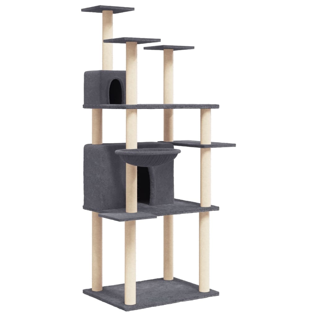 Arbre À Chat Avec Griffoirs En Sisal 166 Cm