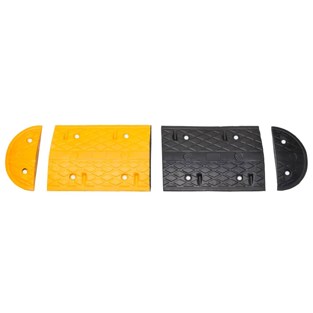 Ralentisseur Jaune Et Noir 517X32,5X4 Cm Caoutchouc