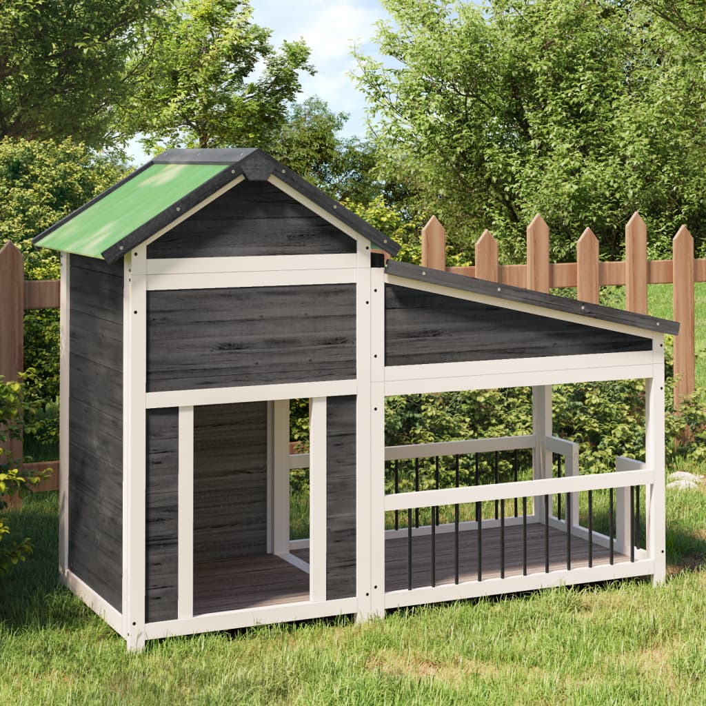 Chenil 143X60,5X109 Cm Bois De Pin Solide