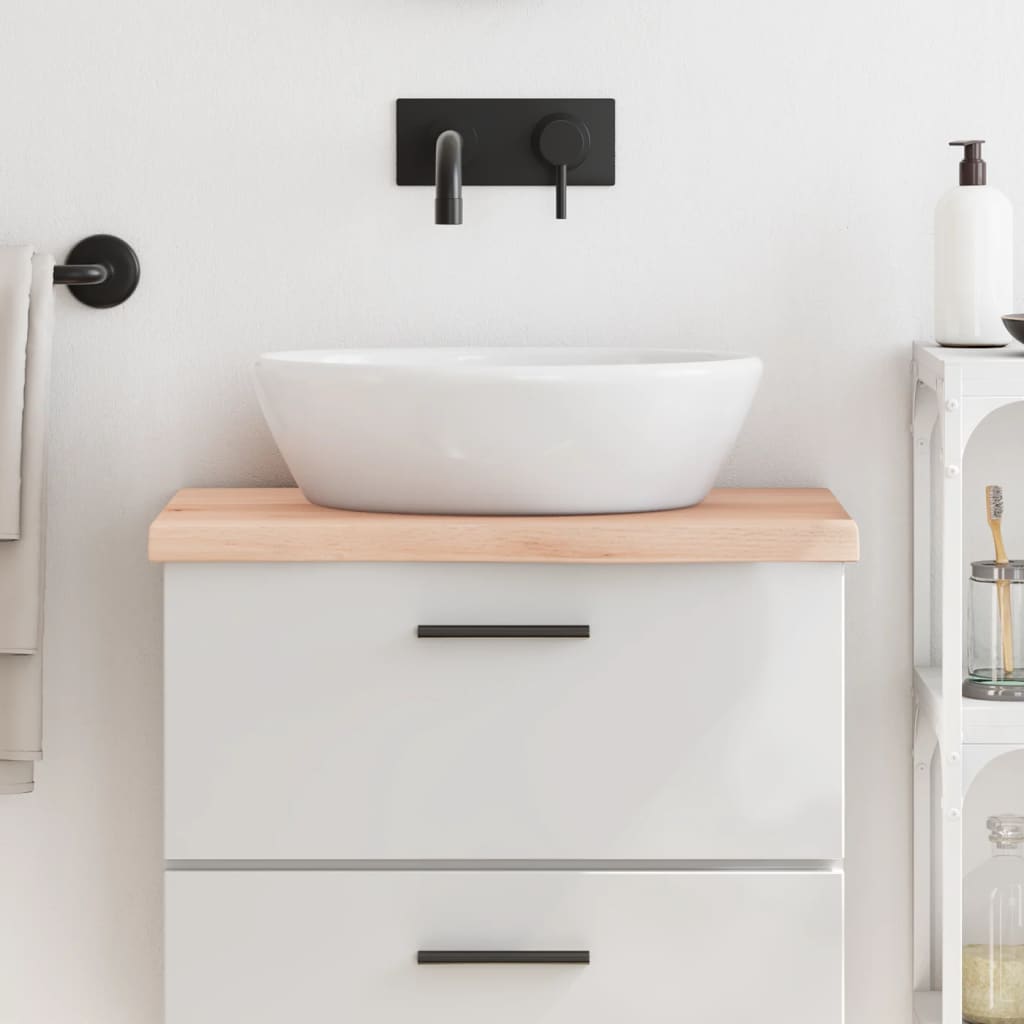 Comptoir De Salle De Bain Bois Massif Non Traité