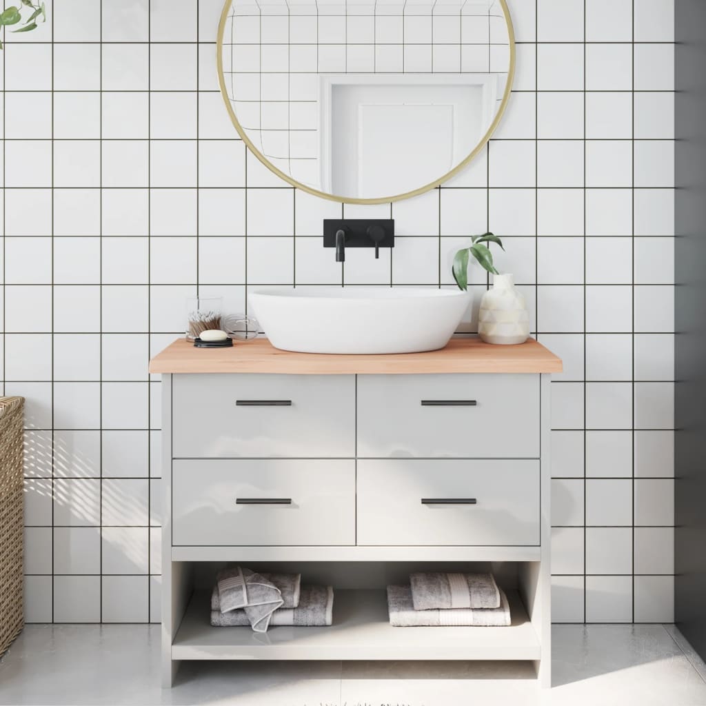Comptoir De Salle De Bain Bois Massif Non Traité