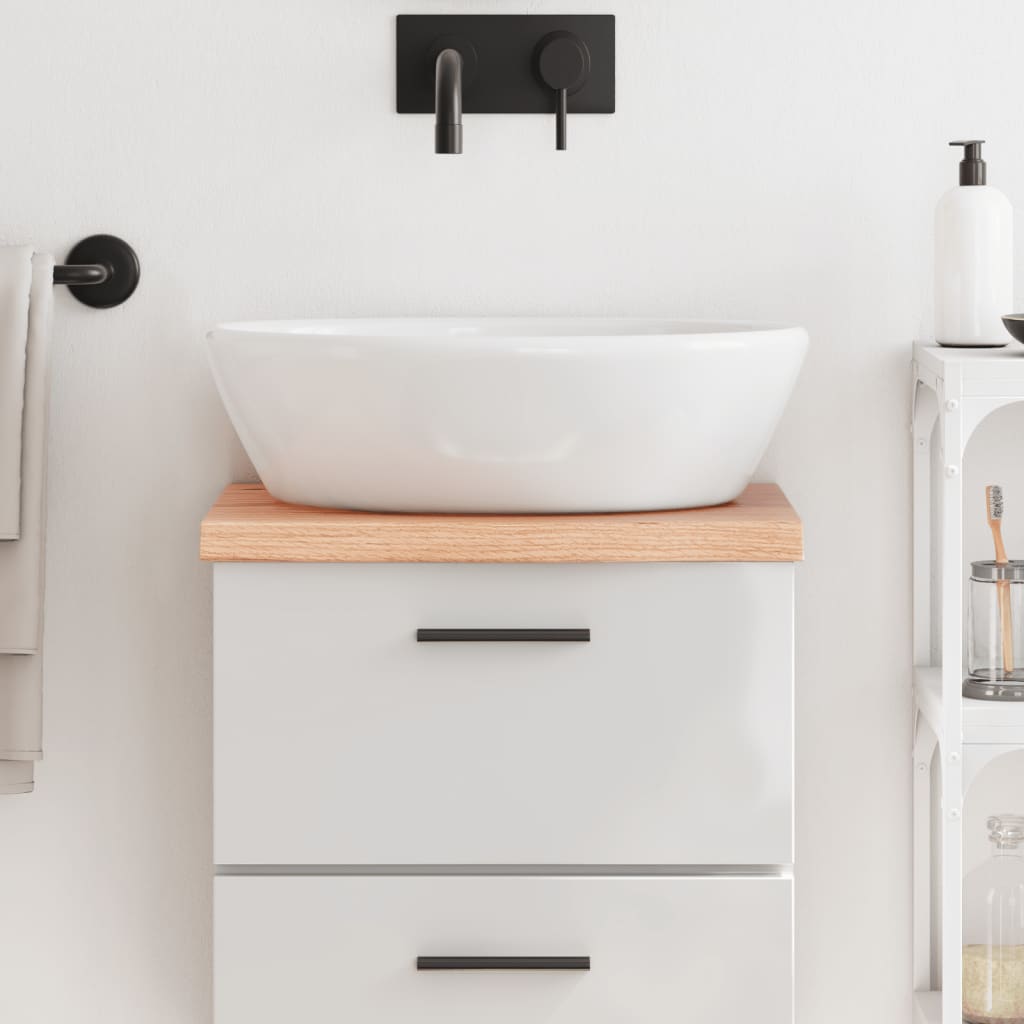Comptoir De Salle De Bain Bois Massif Non Traité