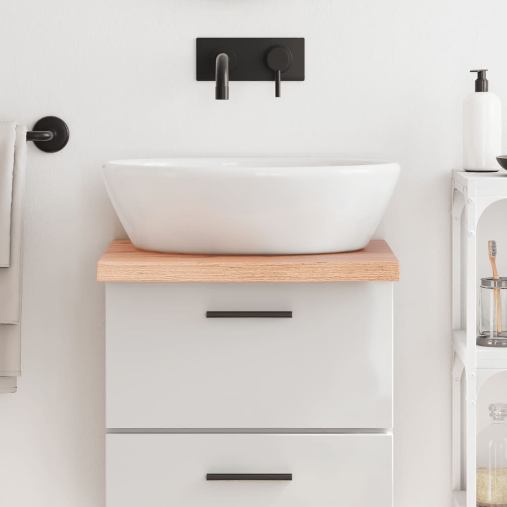 Comptoir De Salle De Bain Bois Massif Non Traité
