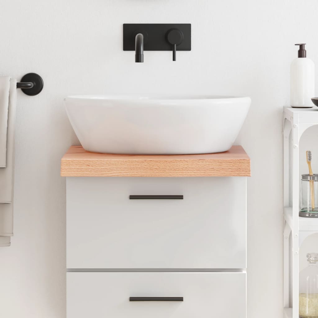 Comptoir De Salle De Bain Bois Massif Non Traité
