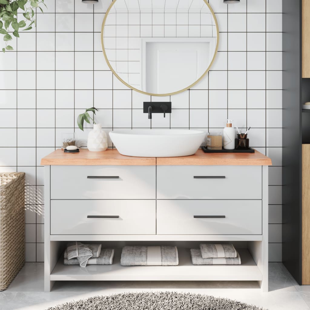 Comptoir De Salle De Bain Bois Massif Non Traité