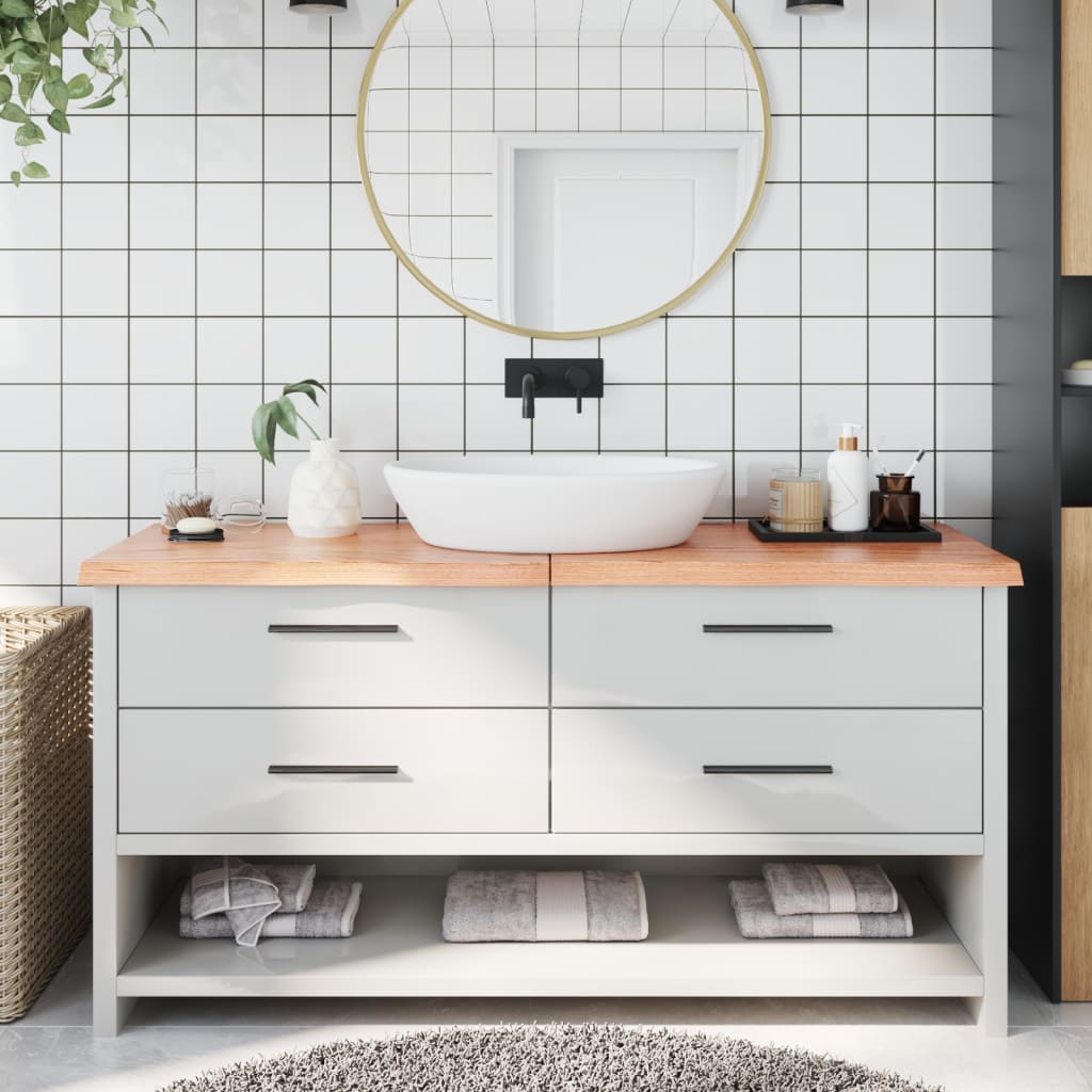 Comptoir De Salle De Bain Bois Massif Non Traité
