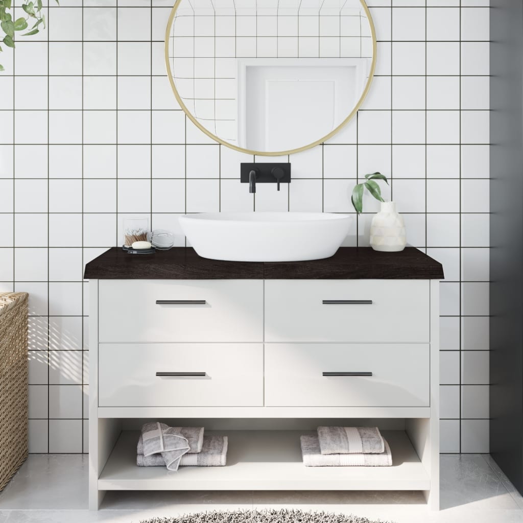 Comptoir De Salle De Bain Bois Massif Non Traité